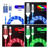 Cabo Carregador Usb 2.0 Micro Led Luminoso Ultra Rápido Cor Verde