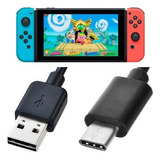 Cabo Carregador Usb Compatível Nintendo Switch Type C 3.1