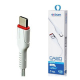 Cabo Carregador Usb Tipo C Reforçado Cor Branco