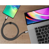 Cabo Carregador Usb-c X Usb-c Satechi P/ Apple Macbook 2 Mts Cor Cinza-escuro