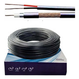 Cabo Cftv Externo Coaxial 4mm Para Camera Seguranca 50mt