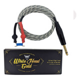 Cabo Clip Cord White Head Gold Para Máquina Tatuagem Tattoo