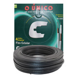 Cabo Coaxial 4mm Bipolar C/ Alimentação Cftv Preto 100m