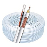Cabo Coaxial 4mm Bipolar Camera De Segurança 85% Malha 100m