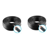 Cabo Coaxial Cftv Flexível 4mm Preto 90% Malha 100mts D5p