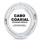 Cabo Coaxial Crimpado Rg6 Branco Antena