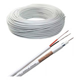 Cabo Coaxial De Blindagem Dupla Cftv Bipolar 95 Metros 