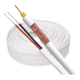 Cabo Coaxial Para Camera Cftv 4mm 15 Metros Dupla Blindagem 