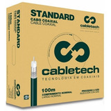 Cabo Coaxial Rg 6 90% 100m Cabletech Rg6