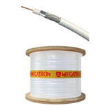 Cabo Coaxial Rg59 Malha 67% Bobina 300 Mts Branco Megatron