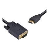 Cabo Conversor Adaptador Hdmi Macho X Vga Macho 1.8 Metros