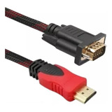 Cabo Conversor Adaptador Hdmi Macho X Vga Macho 1.8 Metros