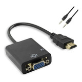 Cabo Conversor Adaptador Hdmi Para Vga Com Saída P2 De Áudio