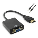 Cabo Conversor Adaptador Hdmi Para Vga Com Saída P2 De Áudio