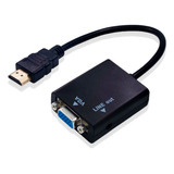 Cabo Conversor Adaptador Hdmi Para Vga Hd Saída P2 Áudio Pc