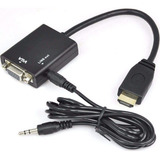 Cabo Conversor Adaptador Hdmi Vga Com