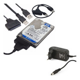 Cabo Conversor Adaptador Usb 2.0 Sata Dual + Fonte 12v 2a Hd