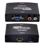 Cabo Conversor De Vga Para Hdmi - Entrada Áudio P2 Ou Rca