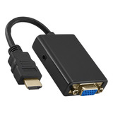 Cabo Conversor Hdmi Para Vga Adaptador Vídeo Áudio Saída P2