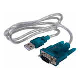 Cabo Conversor Porta Serial Rs232 Usb Azul Vga Machoxusb