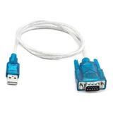 Cabo Conversor Usb X Serial Db9 Rs232 - Ad0018oem Cor Azul