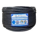 Cabo Corda Trançado Monofila. 8mm Preta Pesca Rolo 8 Kgs