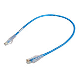 Cabo Curto De Rede Cat6 Azul, 0,5m P/ Conexão À Internet