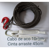 Cabo De Aço 3/8 10mm, 15mts P/ Plataf Gancho 2ton + 1 Arrast