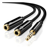 Cabo De Audio Divisor Ugreen P2 Para 2x P2 Fone E Microfone