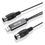 Cabo De Áudio Usb Para Midi Para Teclado Digital Midi Musica