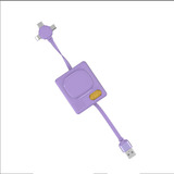 Cabo De Carregamento 3 Em1 Com Suporte E Rápido Carregamento Cor Roxo