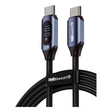 Cabo De Dados E Carregamento Turbo Premium Type-c Para Tipo-c 100w 5a 480mbs Com 200cm 2 Metros Com Chip Inteligente Pd Para Smartphone, Consoles, Joystick, Ps5, Nintendo Switch, Macbook, iPhone 15