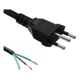 Cabo De Força Tripolar 3x2,50mm Plug 20 Amp 1,80m 100 Pçs