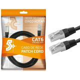 Cabo De Rede Blindado 2m Ethernet Rj45 Cat6 Preto 2 Metros