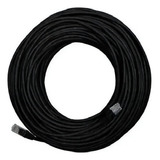 Cabo De Rede C/ 20 Metros Montado + Conector Blindado E Capa Cor Preto