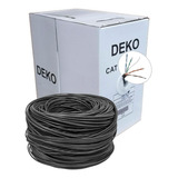 Cabo De Rede Cat5e 4 Pares Caixa Com 305m Preto Deko Cat5e
