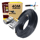 Cabo De Rede Cat5e Dupla Capa Blindado 100%cobre Externo 40m