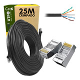 Cabo De Rede Cat6 Utp Internet Rj45 25 Metros