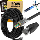 Cabo De Rede Ftp Cat6 Dupla Capa Blindado Externo 20 Metros