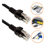Cabo De Rede Internet Preto Cat6 15 Metros Rj45 Envio Rápido