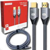 Cabo Displayport Para Hdmi 3m Metros Video 8k Nylon Game 2.0