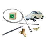 Cabo Embreagem Fusca Flexivel Suporte Porca Borboleta Kit