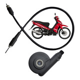 Cabo + Engrenagem Caracol Velocímetro Yamaha Crypton 115