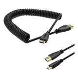 Cabo Espiral Hdmi X Mini-hdmi 2.0 4k De Alta Velocidade