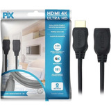 Cabo Extensor Hdmi 2 Metros 2.0 - 4k Ultrahd - Fêmea X Macho