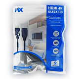 Cabo Extensor Hdmi 2 Metros 2.0 - 4k Ultrahd - Fêmea X Macho