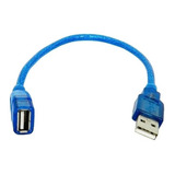 Cabo Extensor Usb 2.0 Macho X Fêmea 50cm Blindado (5pçs) Cor Azul