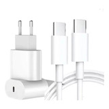 Cabo + Fonte Compatível iPhone 15 Usb-c 15 Pro 20w Turbo