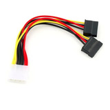 Cabo Força Adaptador Fonte Duplo Y Ide Molex X 2 Sata
