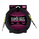 Cabo Guitarra Ernie Ball 6.09m Preto Plug P10 Reto Reto 6046